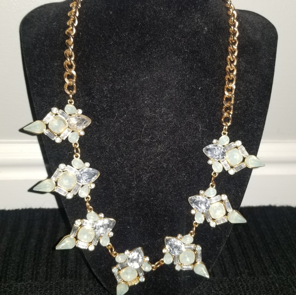 Gold and clear crystal costume jewelry